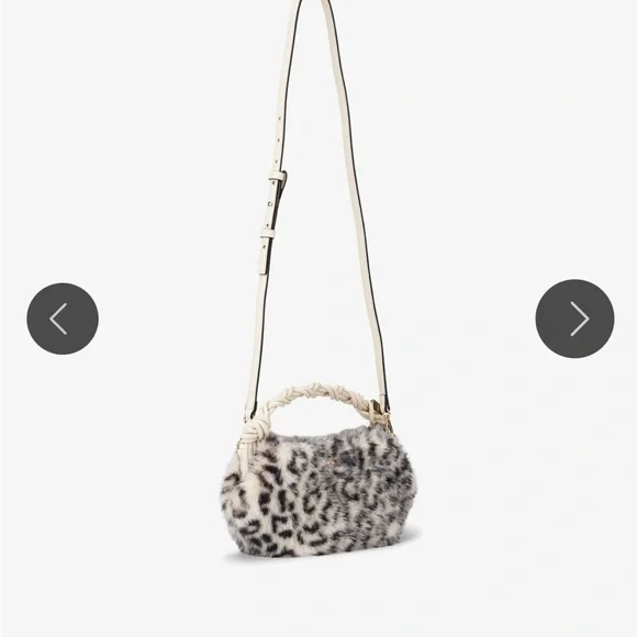 GANNI Bou Bag - NWT - Mini Fur PrintLeopard